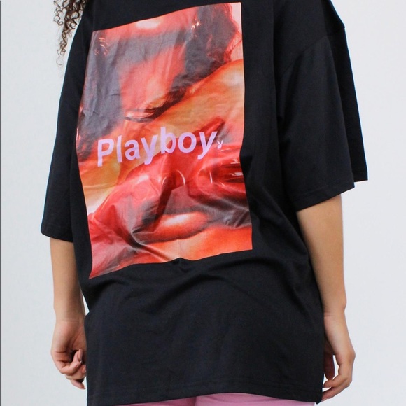 Missguided Tops Playboy Maternity Overlay Pocketteeblack Poshmark